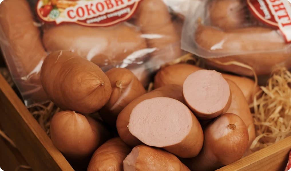 сардельки соковиті
